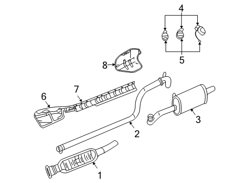 2001 Chrysler PT Cruiser Exhaust Components Diagram