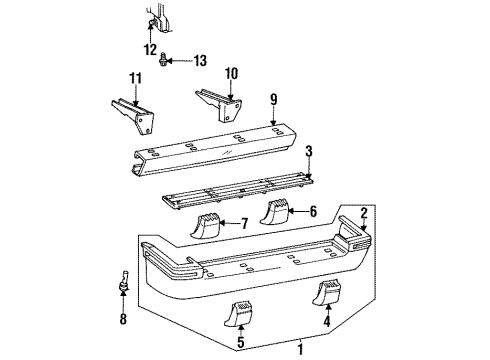 1995 Jeep Grand Cherokee Rear Bumper Diagram