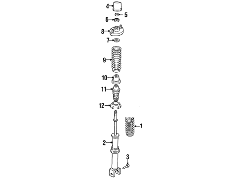 1997 Chrysler Sebring Struts & Suspension Components - Rear Diagram