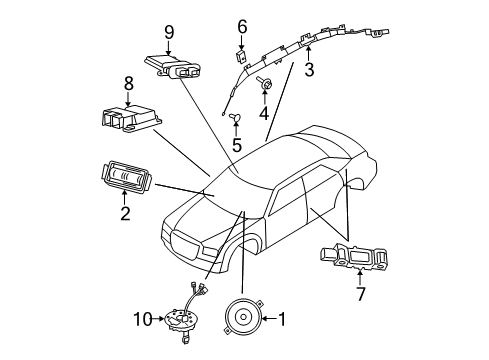 2006 Dodge Magnum Air Bag Components Diagram