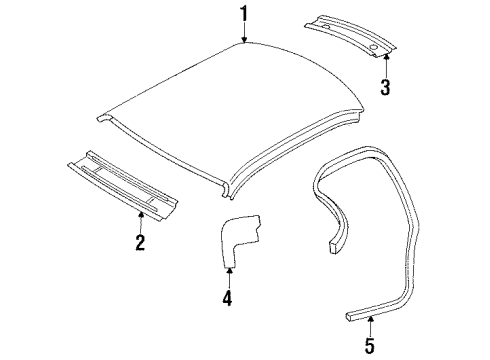 1999 Chrysler LHS Roof & Components Diagram