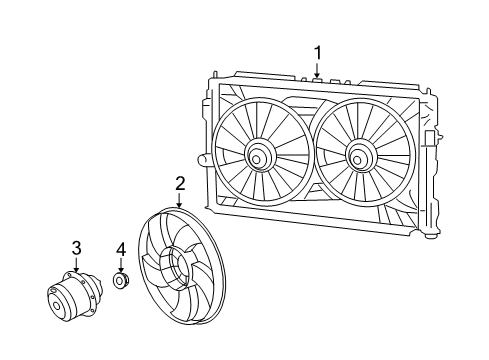2010 Dodge Avenger Cooling System, Water Pump, Cooling Fan Diagram 2 - Thumbnail