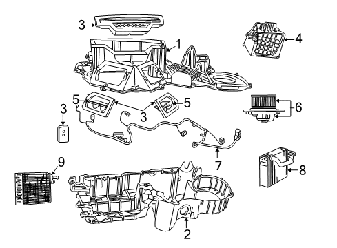 2003 Dodge Durango Blower Motor & Fan Diagram