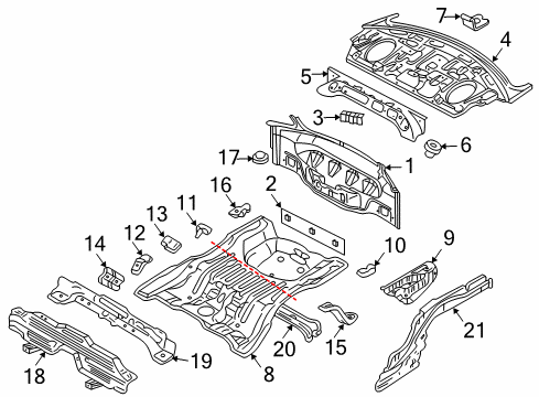 2005 Dodge Stratus Rear Body Diagram 1 - Thumbnail