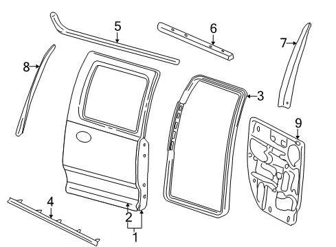 2004 Dodge Ram 1500 Rear Door Diagram