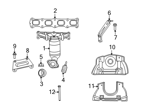 2008 Dodge Caliber Exhaust Manifold Diagram 4 - Thumbnail