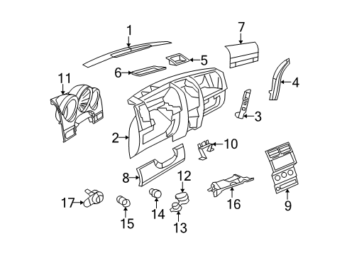 2009 Dodge Nitro Instrument Panel Diagram