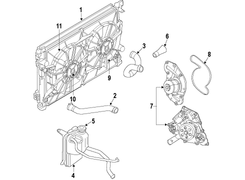 2022 Dodge Charger Cooling System, Radiator, Water Pump, Cooling Fan Diagram 7 - Thumbnail