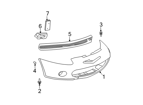 2006 Chrysler Sebring Front Bumper Diagram