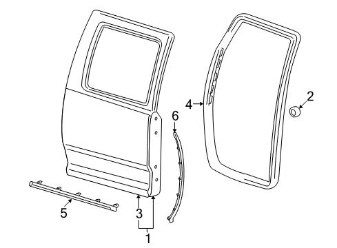 2023 Ram 1500 Classic Door & Components Diagram 2 - Thumbnail