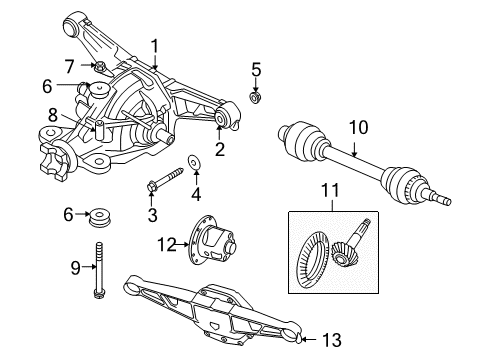 2008 Dodge Viper Axle & Differential - Rear Diagram