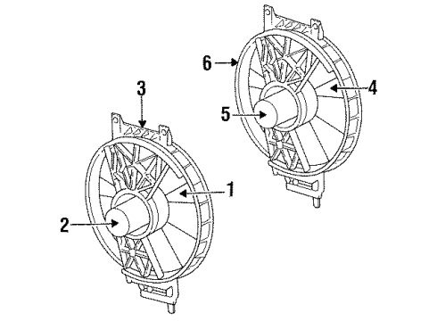 1991 Chrysler Town & Country Condenser Fan, Cooling Fan Diagram