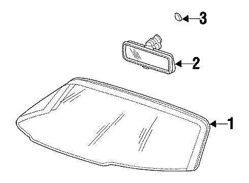 1993 Dodge Viper Windshield Glass Diagram