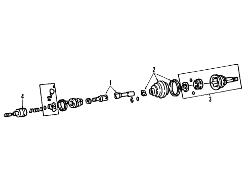 1986 Chrysler Town & Country Front Axle, Axle Shafts & Joints Diagram