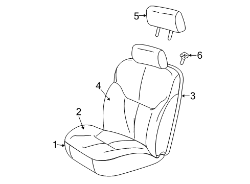2006 Dodge Stratus Front Seat Components Diagram