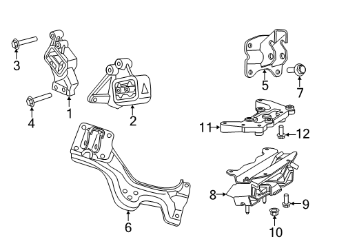 2019 Ram 1500 Classic Engine & Trans Mounting Diagram 2 - Thumbnail