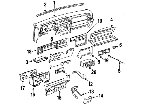 1989 Dodge Spirit Instrument Panel, Instrument Gauges, Sound System Diagram