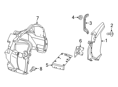 2016 Dodge Viper Fender & Components Diagram