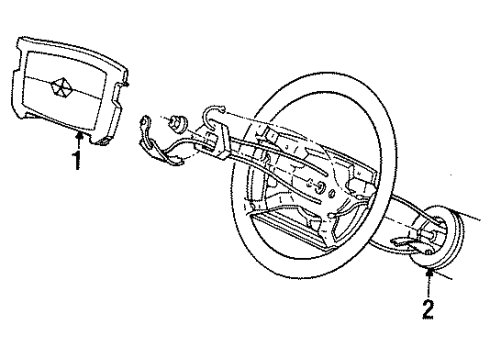 1990 Chrysler TC Maserati Air Bag Components Diagram