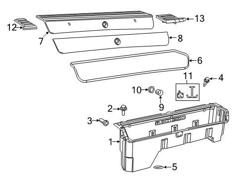 2012 Ram 3500 Stowage Compartment Diagram