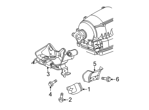 2010 Jeep Commander Engine & Trans Mounting Diagram