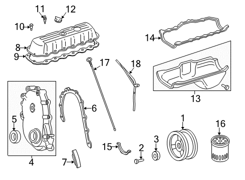 2001 Jeep Wrangler Engine Parts & Mounts, Timing, Lubrication System Diagram 3 - Thumbnail