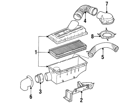1986 Jeep Wagoneer Air Inlet Diagram