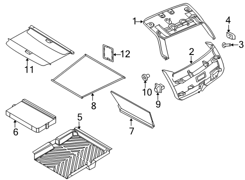 2006 Dodge Magnum Interior Trim - Lift Gate Diagram
