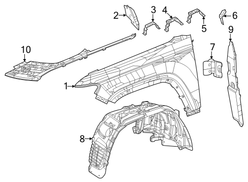 2025 Jeep Grand Cherokee Fender & Components Diagram