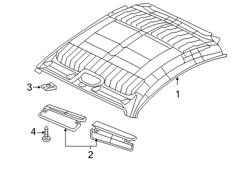 2005 Chrysler Crossfire Interior Trim - Convertible Top Diagram