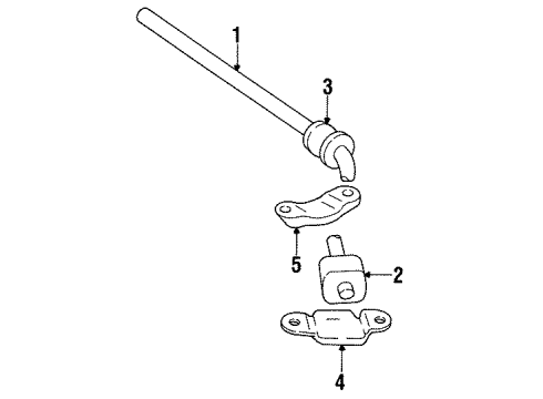 1993 Chrysler New Yorker Stabilizer Bar & Components - Front Diagram