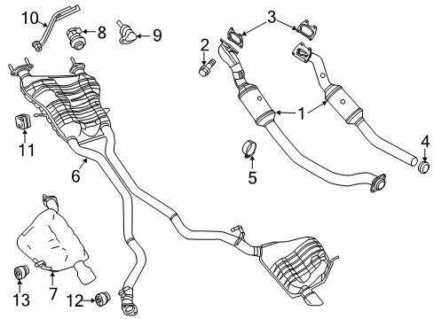 2017 Dodge Durango Exhaust Components Diagram