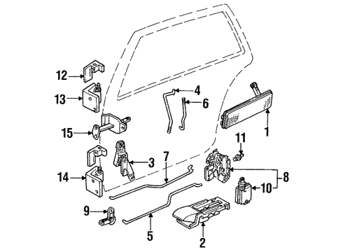 1990 Dodge Monaco Door & Components Diagram