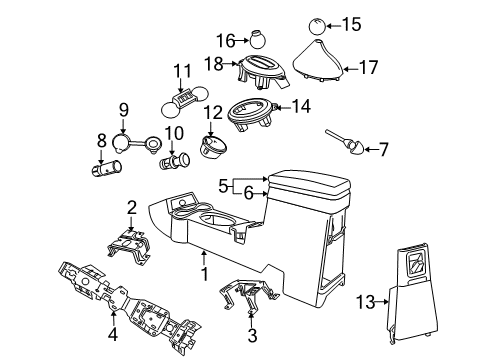 2007 Chrysler PT Cruiser Center Console Diagram