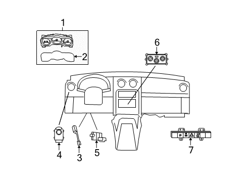2011 Jeep Liberty A/C & Heater Control Units Diagram