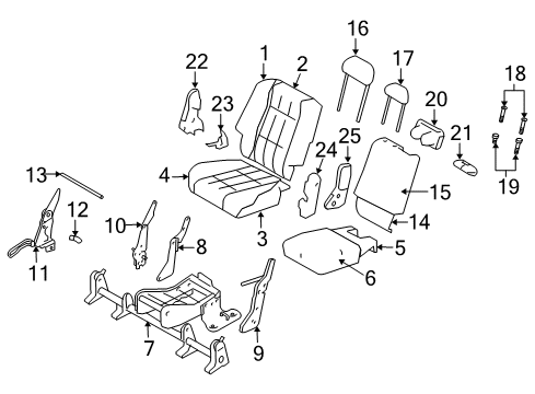 2009 Chrysler Aspen Rear Seat Components Diagram 3 - Thumbnail