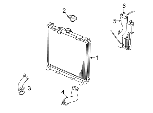 2011 Ram Dakota Radiator & Components Diagram