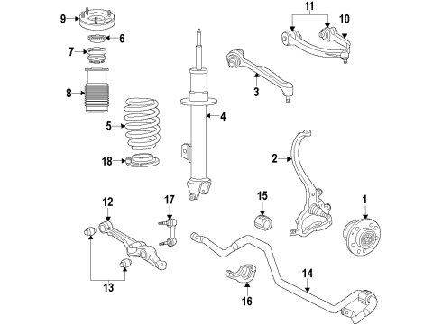 2013 Dodge Charger Suspension Components, Control Arm, Ride Control, Stabilizer Bar Diagram 6 - Thumbnail