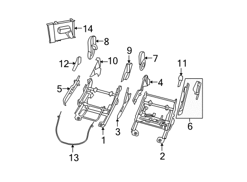 2007 Chrysler Sebring Tracks & Components Diagram
