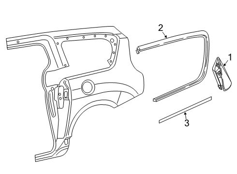 2020 Chrysler Voyager Exterior Trim - Side Panel Diagram
