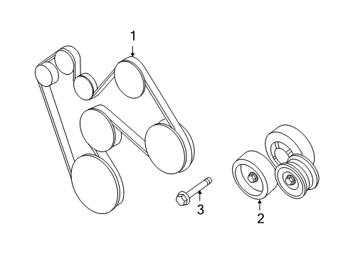 2008 Chrysler Aspen Belts & Pulleys Diagram