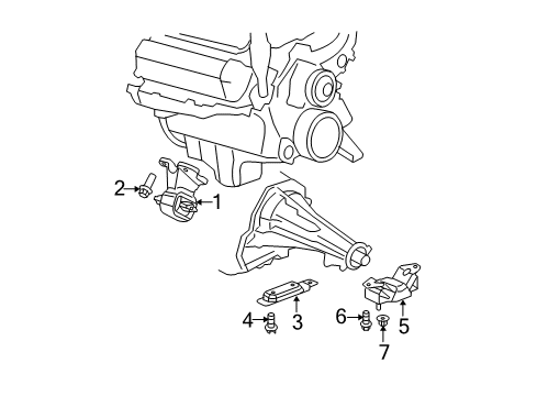 2008 Dodge Durango Engine & Trans Mounting Diagram 2 - Thumbnail