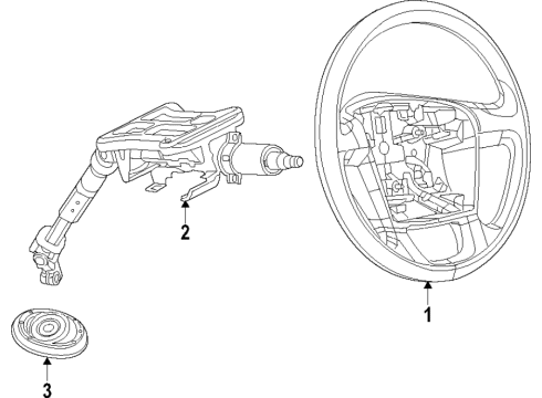 2021 Ram ProMaster City Steering Column & Wheel, Steering Gear & Linkage Diagram 1 - Thumbnail