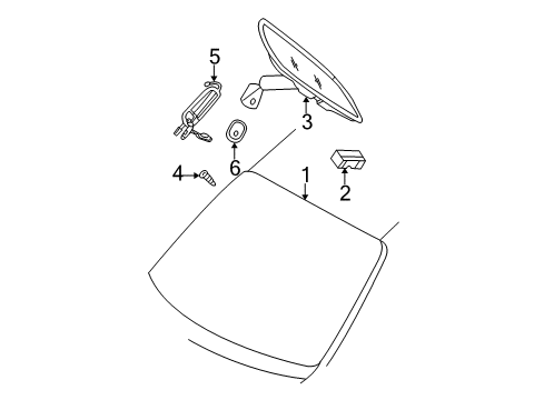 2002 Dodge Grand Caravan Windshield Glass Diagram