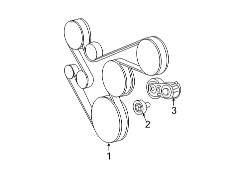 2003 Jeep Wrangler Belts & Pulleys Diagram