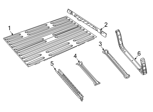 2019 Ram 1500 Pick Up Box - Floor Diagram