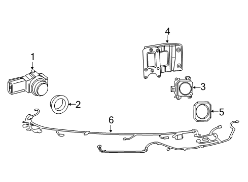 2015 Chrysler 200 Electrical Components - Front Bumper Diagram