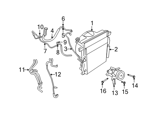 2009 Dodge Nitro A/C Condenser, Compressor & Lines Diagram