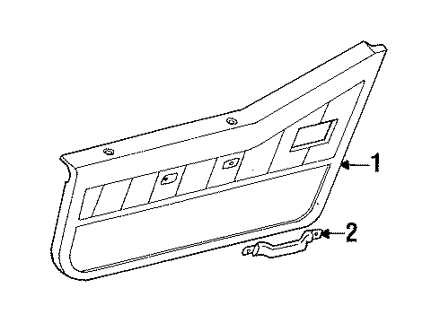 1992 Jeep Wrangler Interior Trim - Door Diagram
