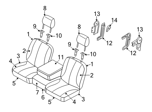 2007 Dodge Ram 1500 Front Seat Components Diagram 4 - Thumbnail
